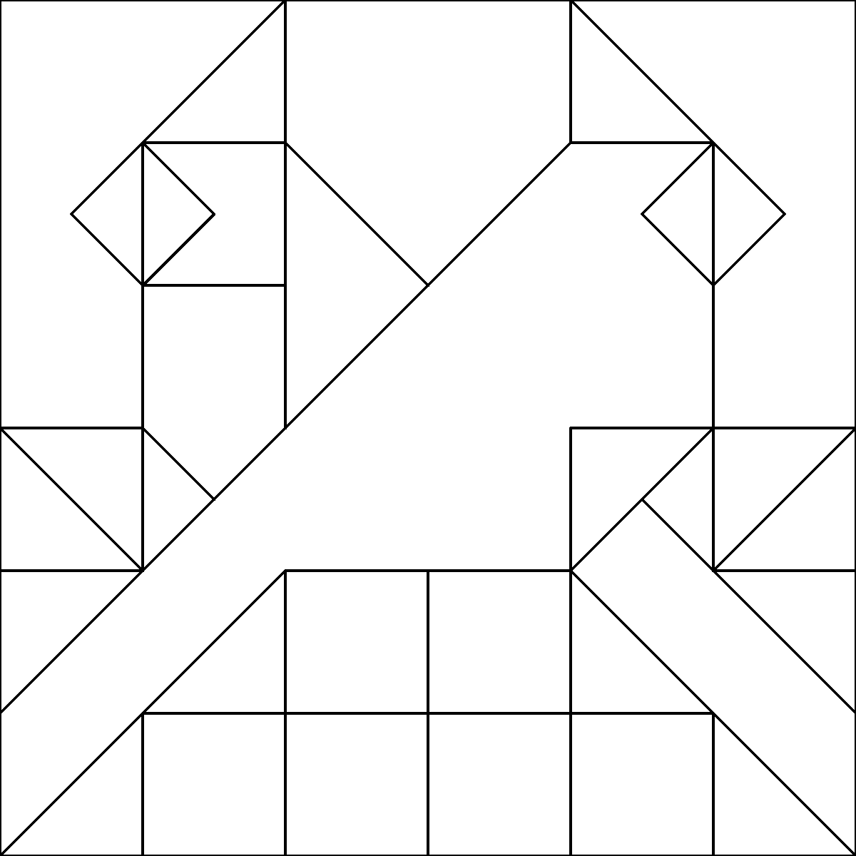 Pattern 142, Two Cardinals barn quilt pattern thumbnail